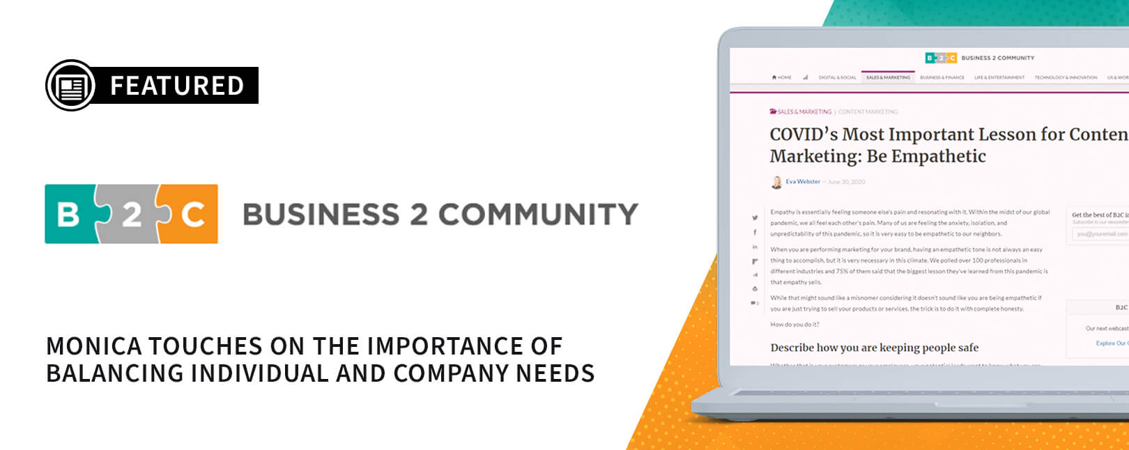 Chargebacks911® COO Recommends Empathetic COVID-19 Response in Business2Community Feature