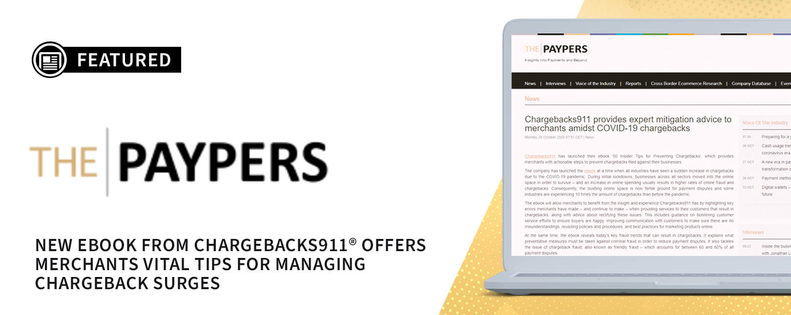 New Chargebacks911® Digital Guide Spotlighted by The Paypers