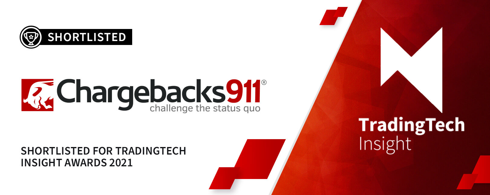 Chargebacks911® Shortlisted for TradingTech Insight Awards 2021