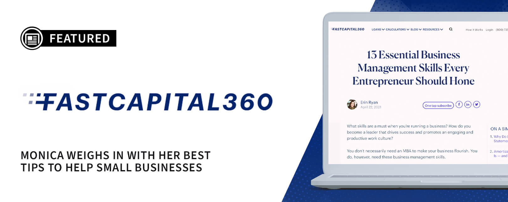 Monica Eaton of Chargebacks911® Featured on Fast Capital 360