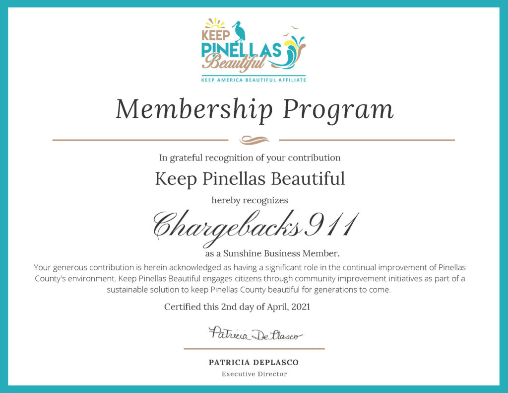 Chargebacks911® is Helping to Keep Pinellas Beautiful in 2021!