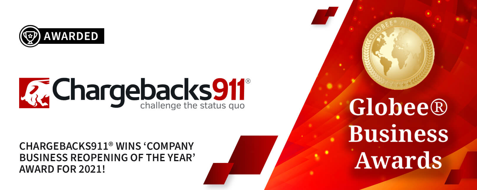 Chargebacks911® Wins ‘Company Business Reopening of the Year’ Award for 2021!