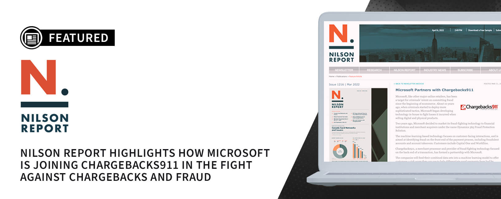 Chargebacks911® & Microsoft Partnership Featured in Nilson Report