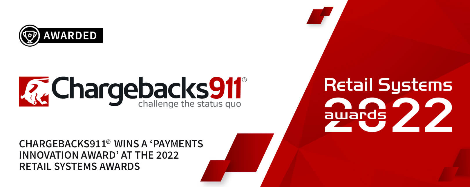 Chargebacks911® Wins 2022 ‘Payments Innovation’ Award!