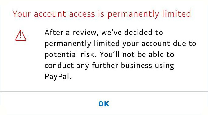 PayPal Account Limitations