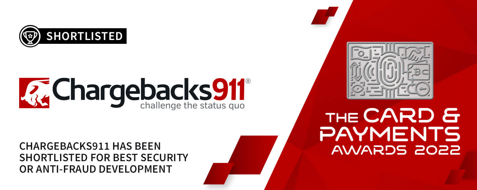 Chargebacks911® shortlisted for the Card & Payments Awards 2023