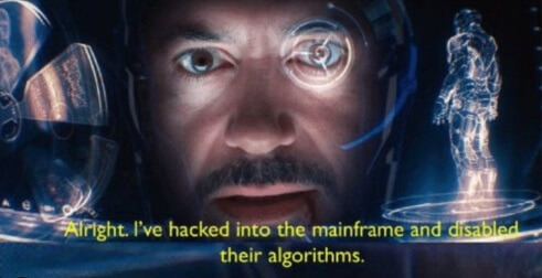 tony stark hack the mainframe