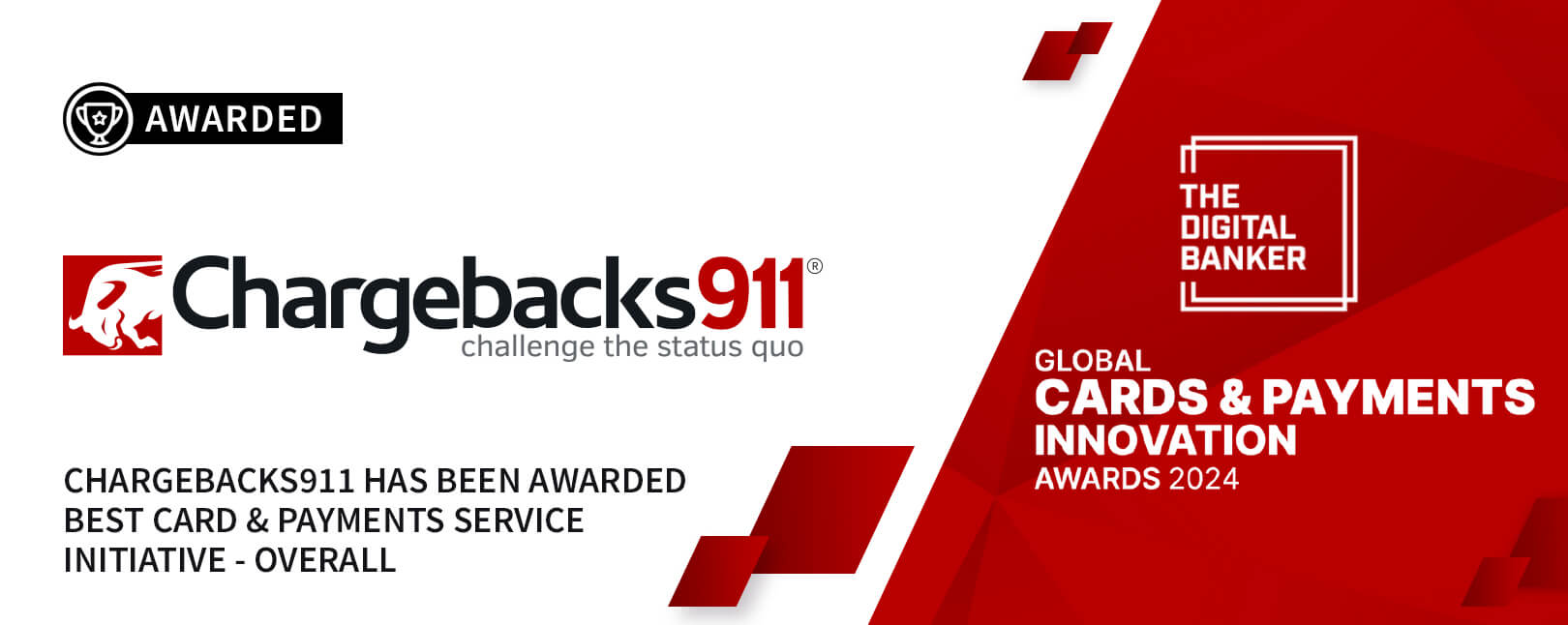 Chargebacks911® Named “Best Card & Payments Service Initiative” Of 2024!