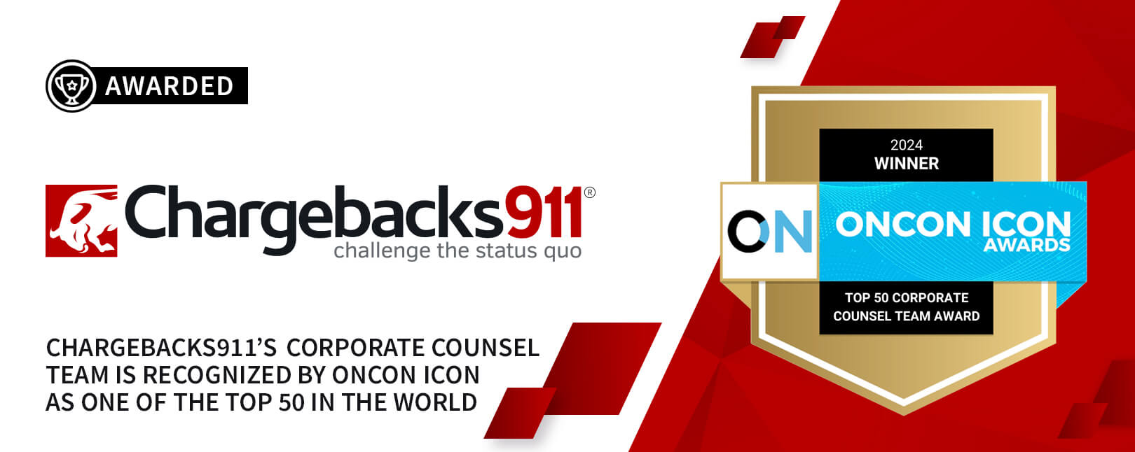 Chargebacks911® Corporate Counsel Listed Among the Top 50 Corporate Counsel Teams of 2024!