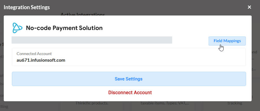 Process: No Code Payment Solution - Field Mapping