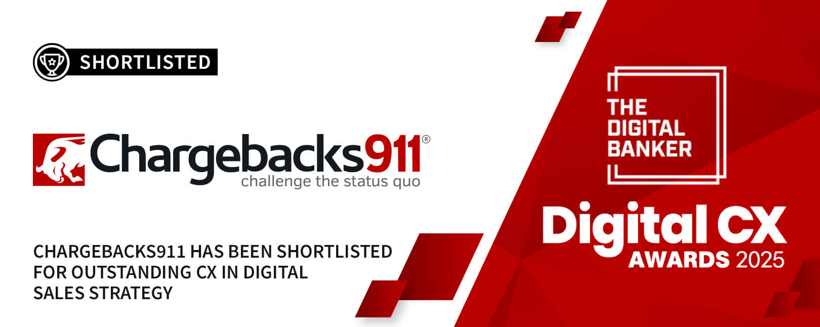 Chargebacks911® are Finalists for ‘Outstanding CX in Digital Sales Strategy’ for 2025!